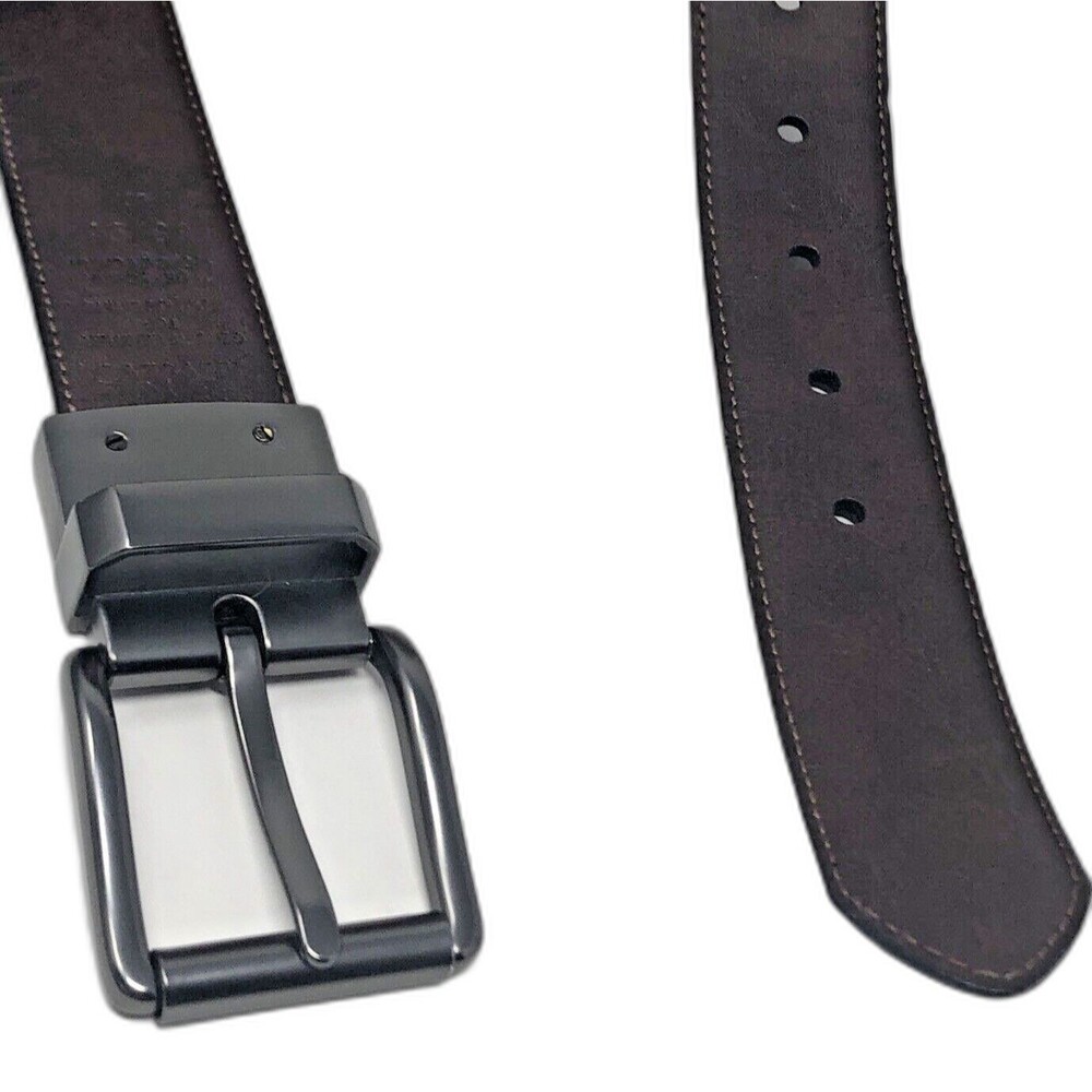Levis Reversible Leather Belt Mens Size 38”  Brown Black Versatile Classic - Picture 5 of 11